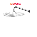 DUCHA SUPER SLIM REDONDA MOUCHES (BD03003C) (2 años garantía fab)