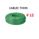 CABLE FLEXIBLE # 12  VERDE  - 10 MTS