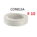 CABLE SOLIDO # 10  CONELSA BLANCO - 100 MT