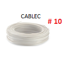 CABLE SOLIDO # 10 CABLEC BLANCO