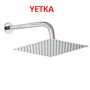 DUCHA CUADRADA 20 CM ACERO INOXIDABLE YETKA (125.065)