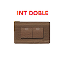 INTERRUPTOR DOBLE 125/250V MADERADO AQUA MAVIJU