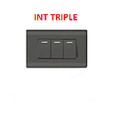 INTERRUPTOR TRIPLE 125/250V NEGRO AQUA MAVIJU