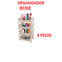 ORGANIZADOR RATAN 4 PISOS BEIGE