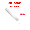 SILICONE BARRA 7MM X 12 TRANSP/DELG