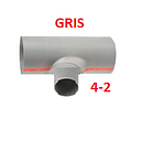 TEE 110MM - 50MM GRIS / PLOMO