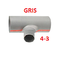 TEE 110MM - 75MM GRIS / PLOMO