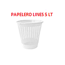 TACHO PAPELERO LINES 5 LT BLANCO