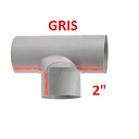 TEE 50MM GRIS / PLOMO