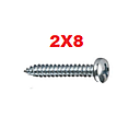 TOAU-2X8           TORNILLO AUTOROSCABLE
