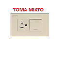 TOMACO + INTERRUPTOR 125/250V MARFIL AQUA MAVIJU