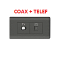 TOMACO COAXIAL + TELEFONO NEGRO AQUA MAVIJU