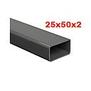 TUB RECT 25X50X2MM / 2X1X2MM  -  (TR25X50X2)