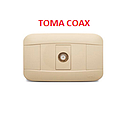 TOMA COAXIAL  VETO PLATA BEIGE / 1 SERVICIO