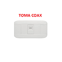 TOMA COAXIAL  VETO PLATA BLANCO / 1 SERVICIO