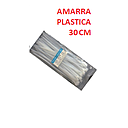[AMA-025] AMARRAS TRANSPARENTES PLASTICAS  30 CMTS