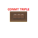 [CONMU-603] CONMUTADOR TRIPLE 125/250V MADERADO AQUA MAVIJU (10 años garantía fab)