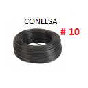 [CS-012] CABLE SOLIDO # 10  CONELSA NEGRO - 100 MT