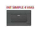 [INTE-532] INTERRUPTOR SIMPLE CUATRO VIAS NEGRO AQUA