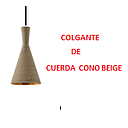 [LAMP-504] LAMPARA COLGANTE DE CUERDA CONO BEIGE (IL010720)