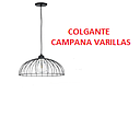 [LAMP-510] LAMPARA COLGANTE CAMPANA VARILLAS NEGRO (IL010757)