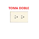 [TOMACO-500] TOMACO DOBLE 125/250V MARFIL AQUA MAVIJU