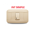[VB-001] INTERRUPTOR VETO PLATA BEIGE / 1 SERVICIO